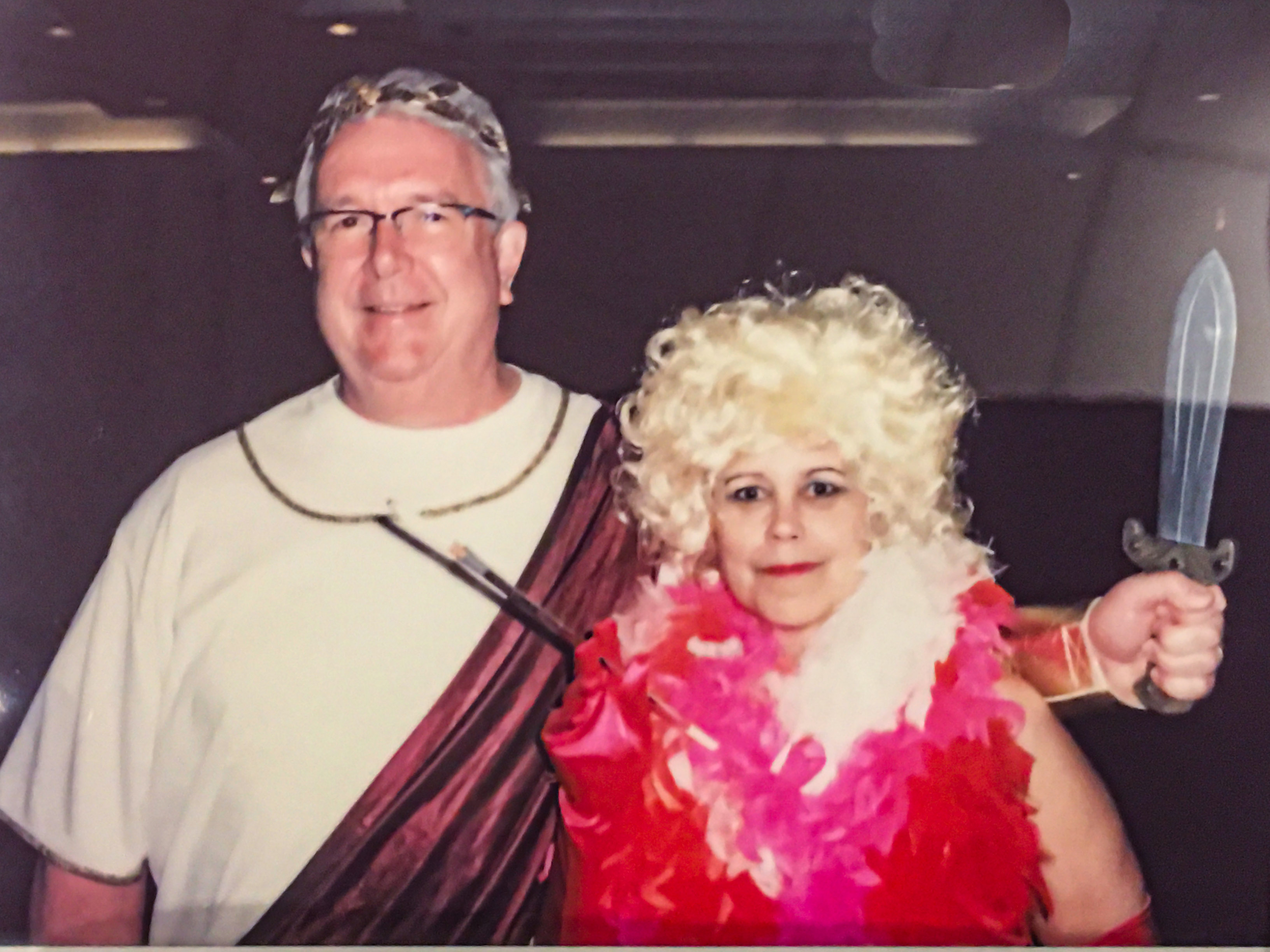 Mark Hutchinson as Caesar and Marg Webb as Dolly Parton - photo by Jeff Baker.jpg