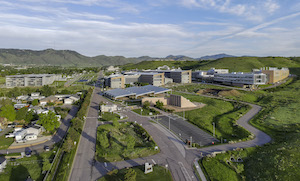 Aerial view of NREL's South Table Mountain campus, photo by Joshua Bauer, Bryan Bechtold NREL