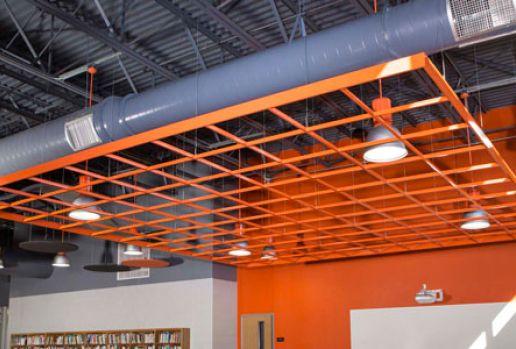 Oklahoma schools' ceilings add color, curves