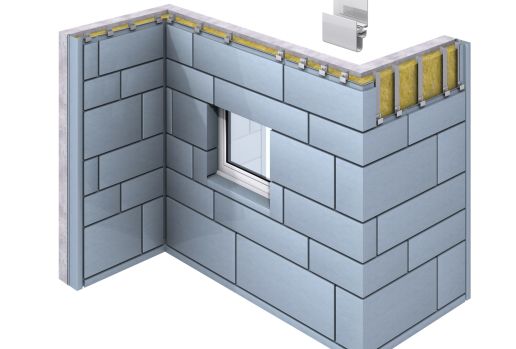 Zinc cassette wall cladding systems